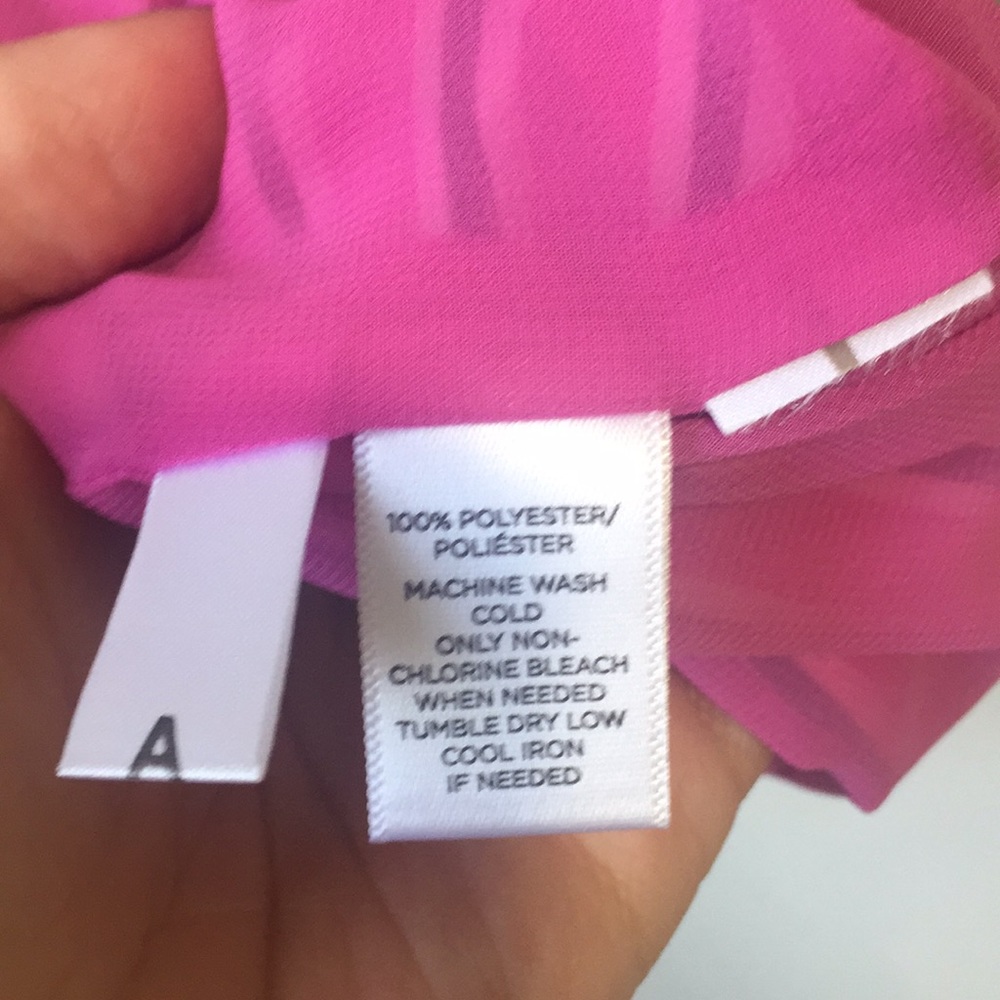 Loft Pink Striped Drapey Top Size M EUC - Picture 6 of 7